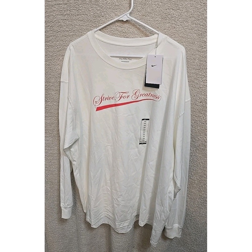 The Nike Tee Long Sleeve LeBron James Strive For Greatness Graphic Print XXL NWT